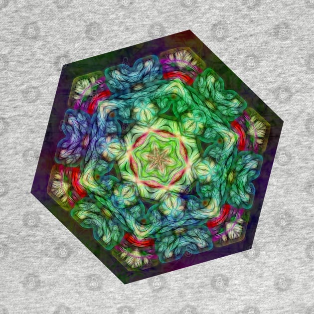 Stained glass fractal kaleidoscope by hereswendy